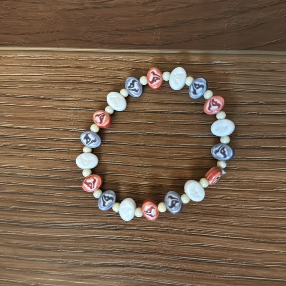 HOUSTON TEXANS Multicolor Beaded Bracelet